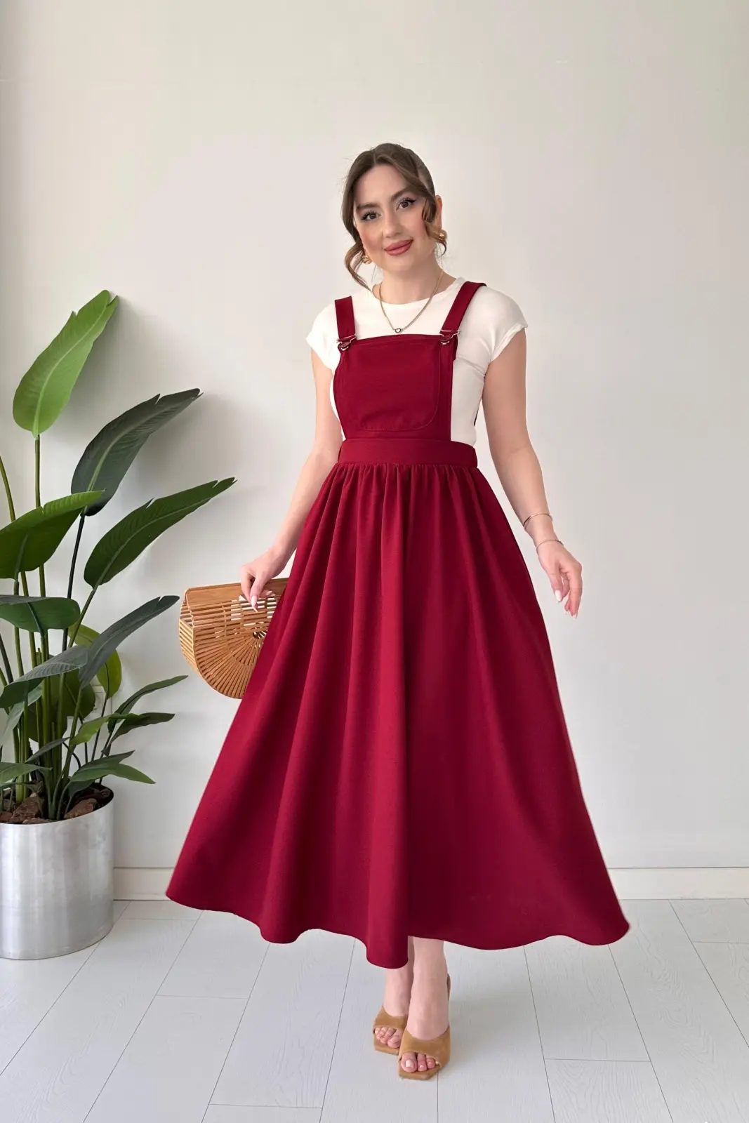 Robe salopette évasée