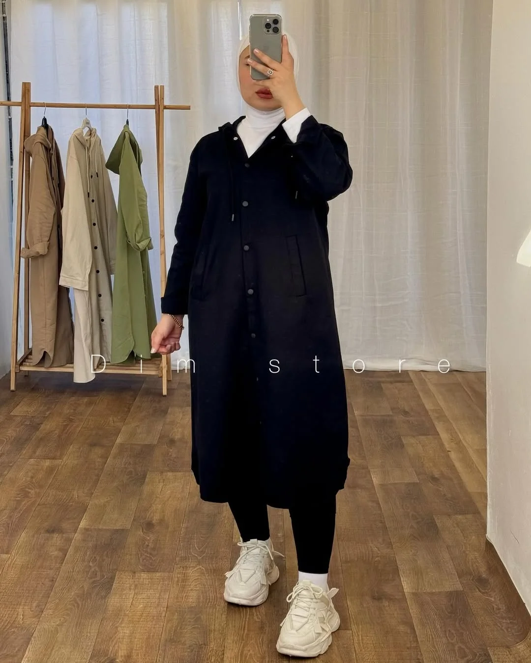 Liquette dim longue avec capuche