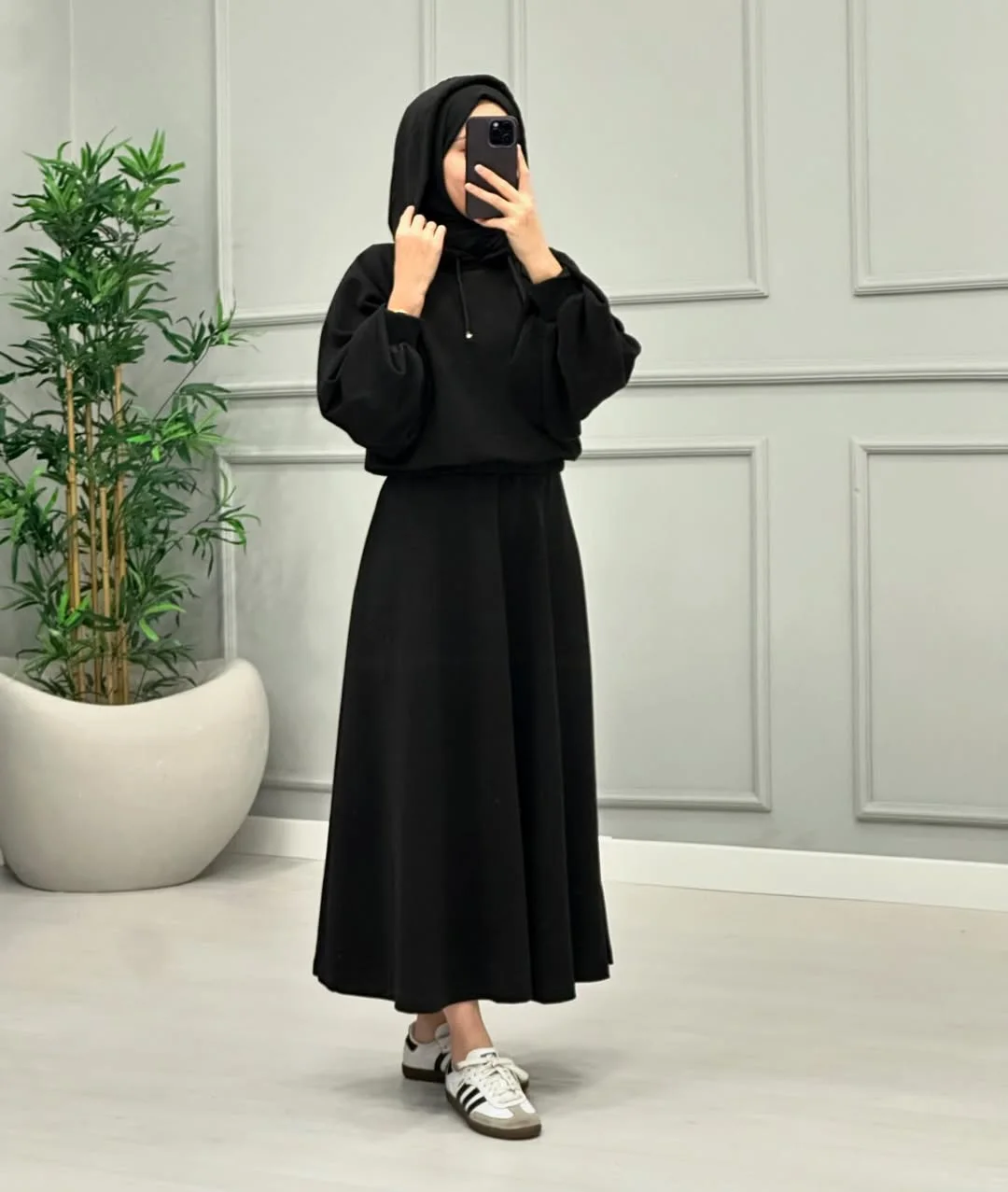 Ensemble jupe et haut à capuche FlorE