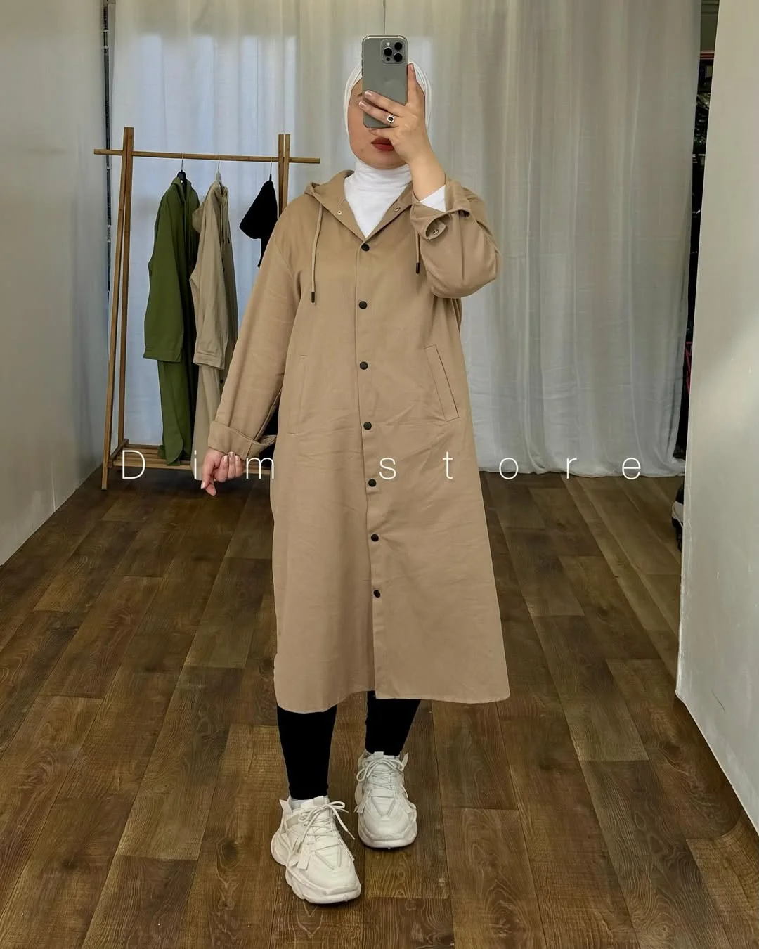 Liquette dim longue avec capuche