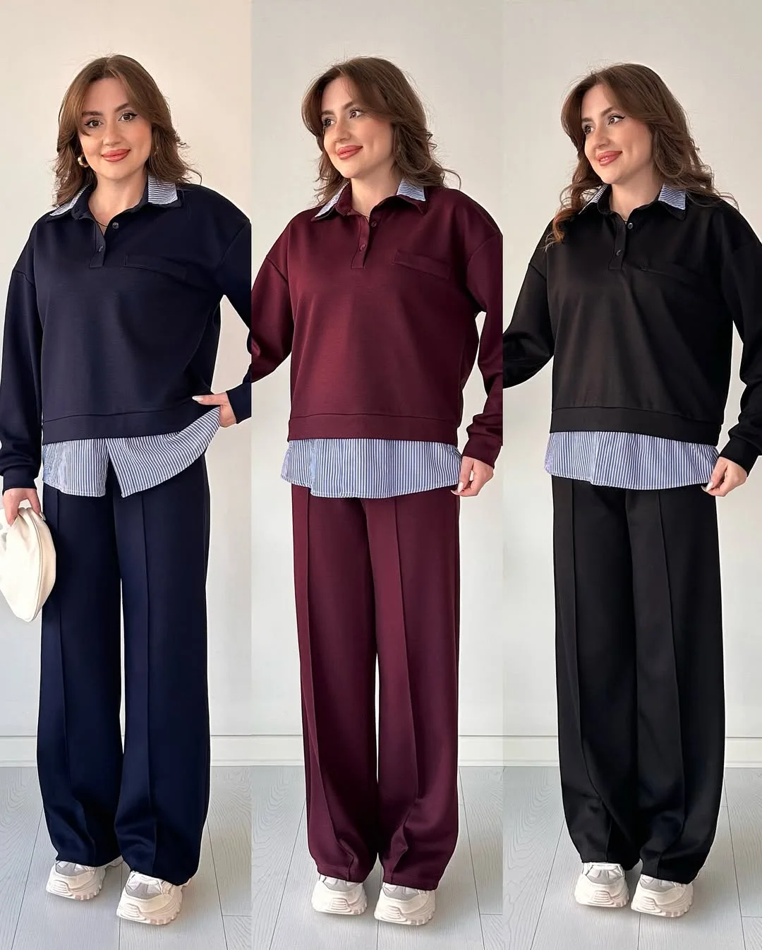 Ensemble 2 pièces “Polo Rayé”