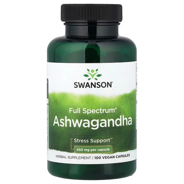 Full spectrum Swanson Ashwagandha 100 vegan cap's