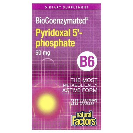 BioCoenzymated, B6, Pyridoxal-5-Phosphate, 50 mg, 30 Vegetarian Capsules
