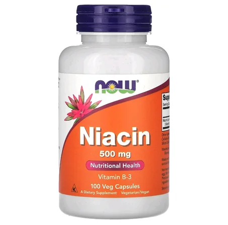 Now Niacin 500 mg 100 veg capsules