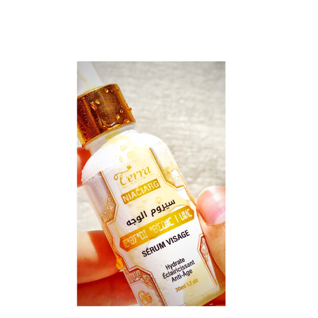 Sérum Visage à la Niacinamide 5%, charme de l'huile d'Argan & Extrait de Miel  " (30ml) "          سيروم الوجه بقوة نياسيناميد، سحر زيت الاركان ومستخلاصات العسل