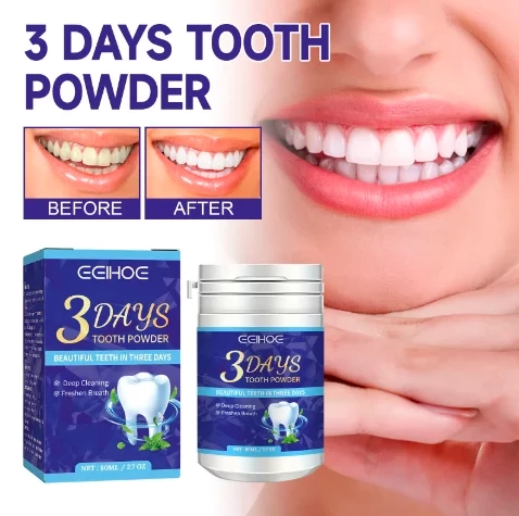 مسحوق تبييض الأسنان