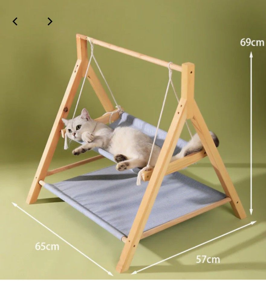 😻 Hamac en Bois pour Chat – Luxe, Confort & Style