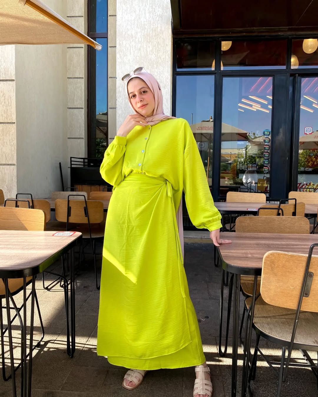 طقم كتان من قطعتين