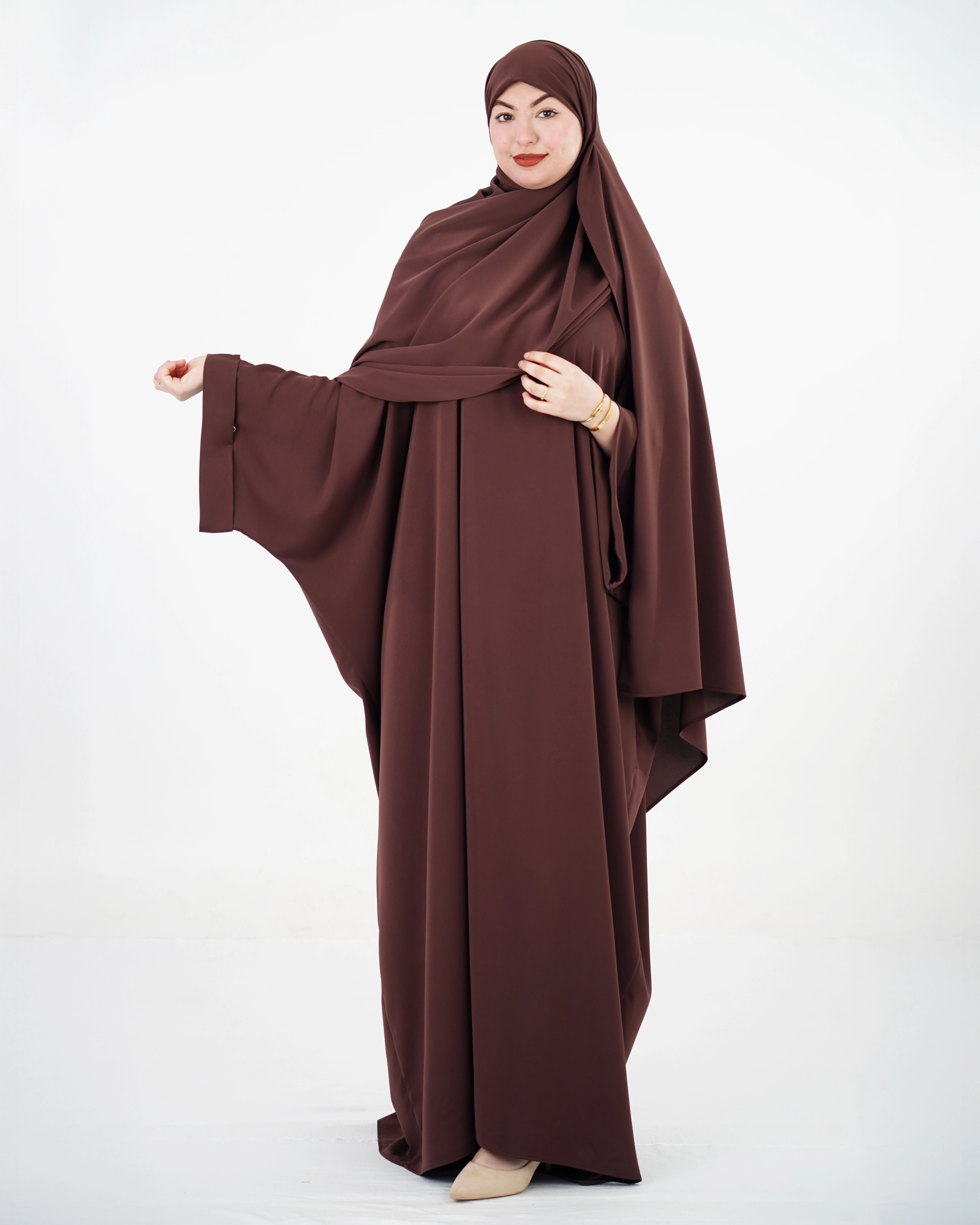 Abaya MAYAR Crepe Rosa