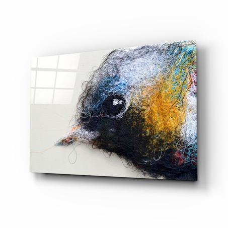 Tableau en Verre Oiseau de ficelle| 72x46 cm  | Réf  VER 123