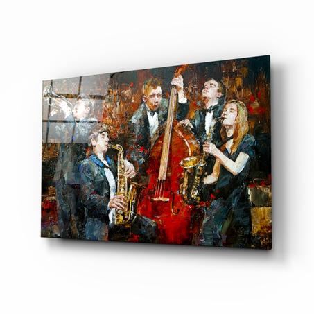 Tableau en Verre Musiciens| 72x46 cm  | Réf  VER 121