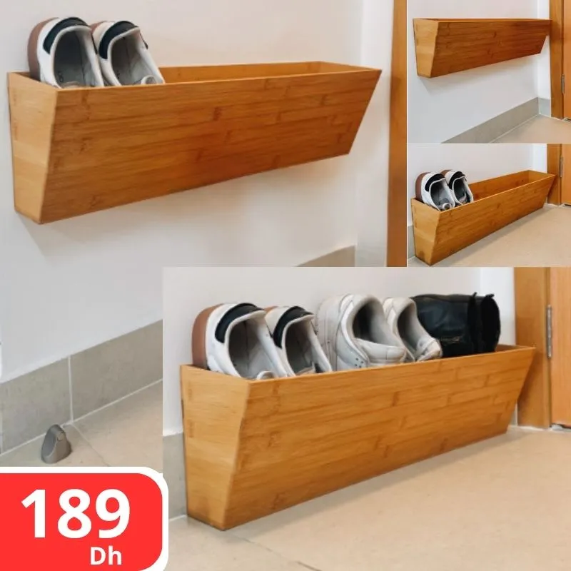 رف خشبي لتنظيم الأحدية