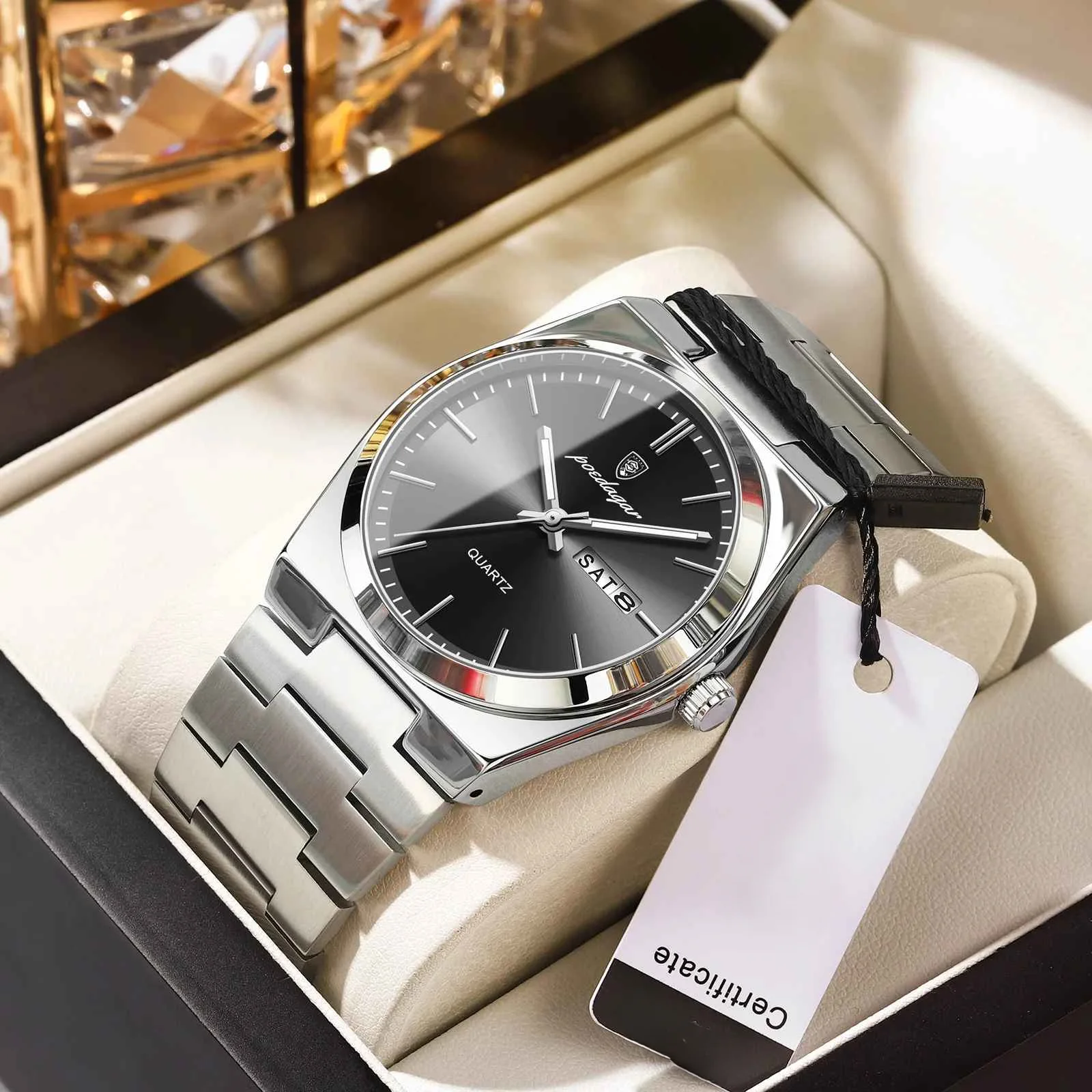 Poedagar luxury Men's Watch (Black)