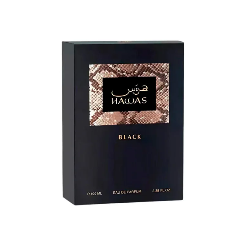 Parfum original Hawas Black Rasasi hommes E 100 ML EAU DE PARFUM 3.38 FL.OZ