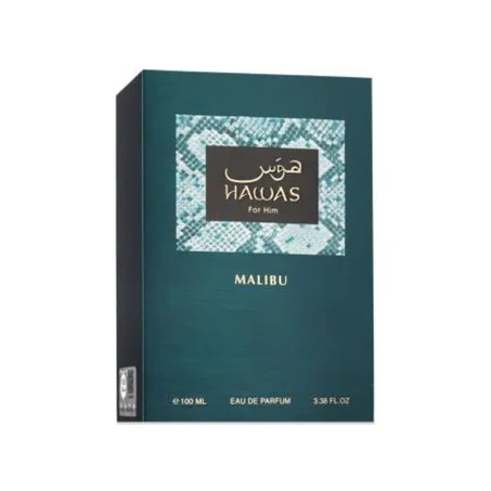 Parfum original Hawas Malibu Rasasi hommes E 100 ML EAU DE PARFUM 3.38 FL.OZ