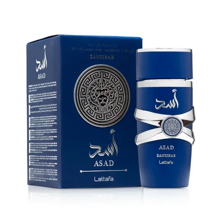 Parfum original Asad Zanzibar Lattafa Perfumes hommes E 100 ML EAU DE PARFUM 3.4 FL.OZ
