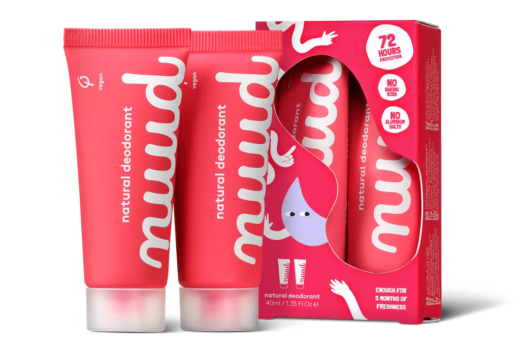 علبتين مزيل رائحة العرق nuud 20ml