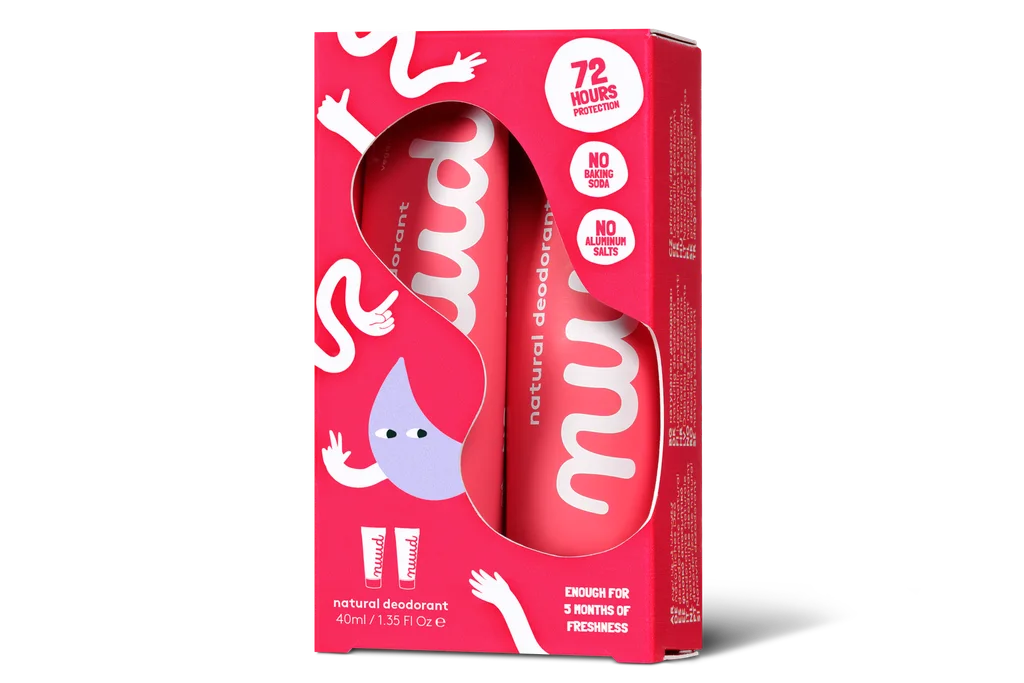 علبتين مزيل رائحة العرق nuud 20ml