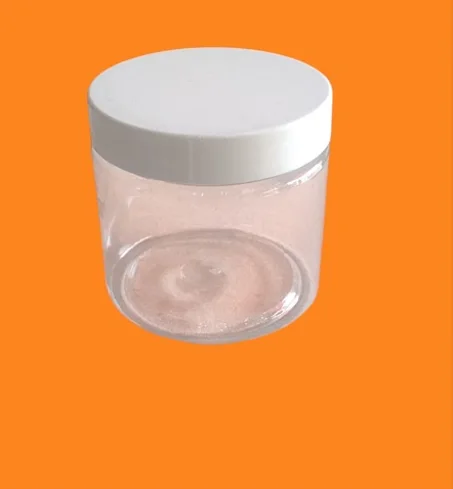 Pot plastique transparent  /  cap blanc