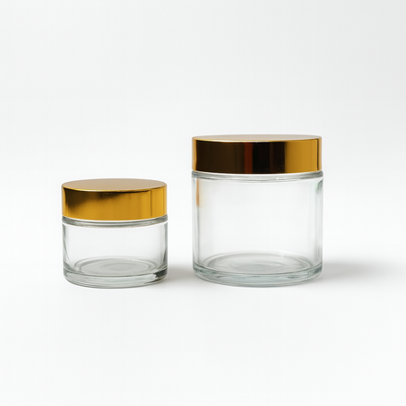 Pot en verre transparent