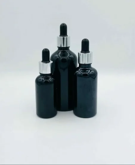 PIPETTE NOIR BRILLANT / ARGENTE