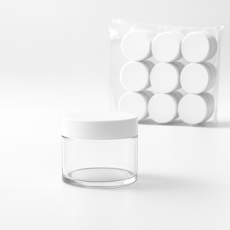 Pack 12 Pièces des pots en plastique cap blanc de 20g