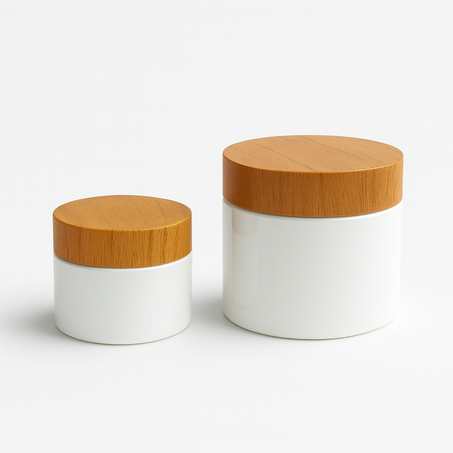 Pot en verre blanc cap oud