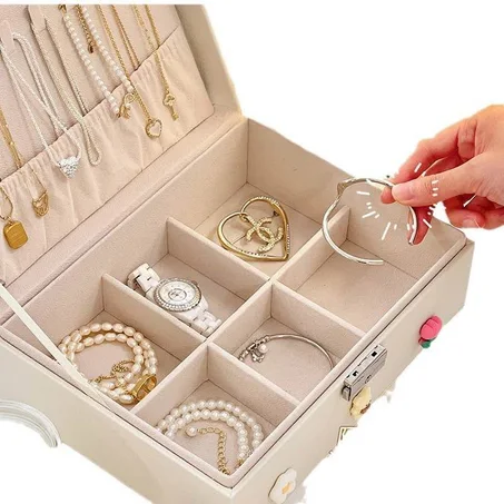 ✨ صندوق تنظيم المجوهرات الفاخر – أناقة وترتيب في علبة واحدة 💎