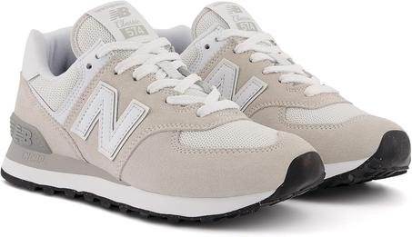 نيو بلانس حذاء رياضي 550 للنساء، ابيض وارجواني، مقاس 9.5 M US