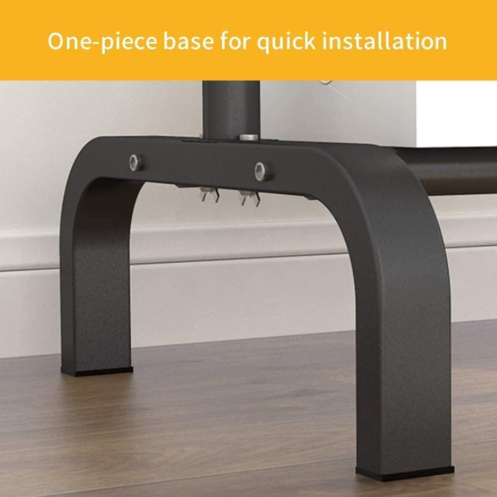 شماعة ملابس مونوبتيلون بقضبان مزدوجة 110 سم، شماعة ملابس معدنية، شماعة معاطف، شماعة أحذية، حامل سكة ملابس، منظم شماعات ملابس متعدد الأغراض (أسود)