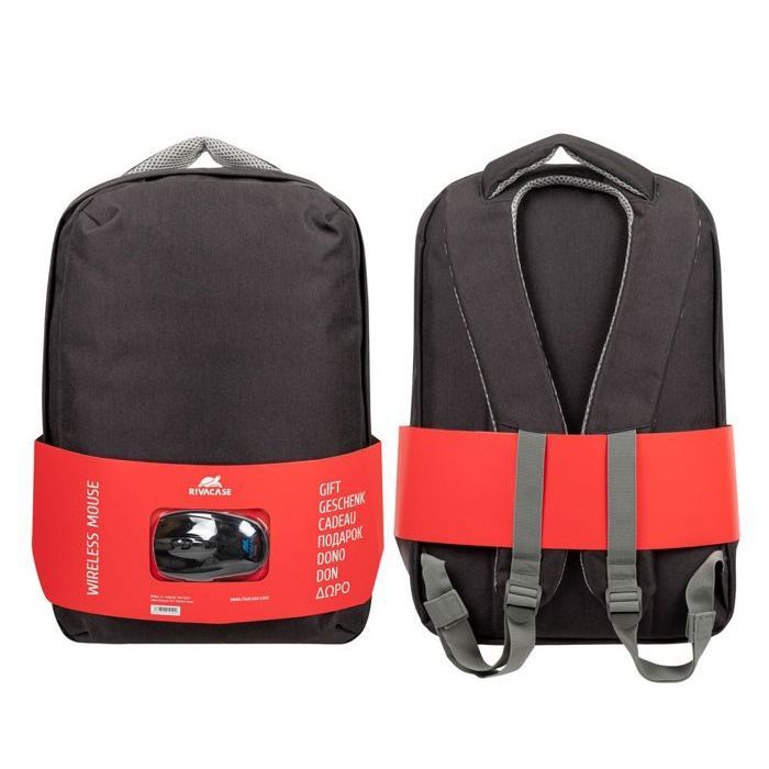 Sac à dos - Rivacase - 7563 - Noir souris - Tissu hydrofuge - Protection antivol