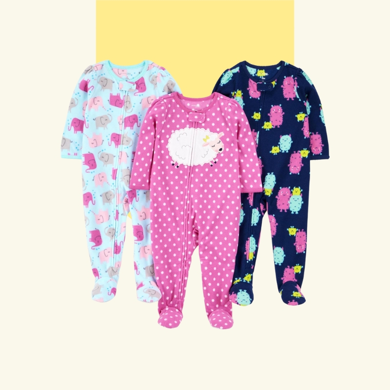 بيجامة للبنات بقصة فضفاضة من الصوف المقاوم للاشتعال