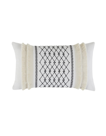 وسادة ديكور مستطيلة من القطن بتصميم عصري