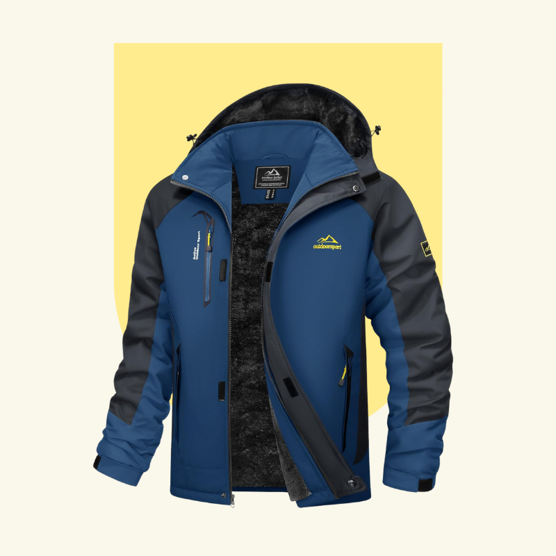 معطف ثلج رجالي مقاوم للماء ومصد للرياح