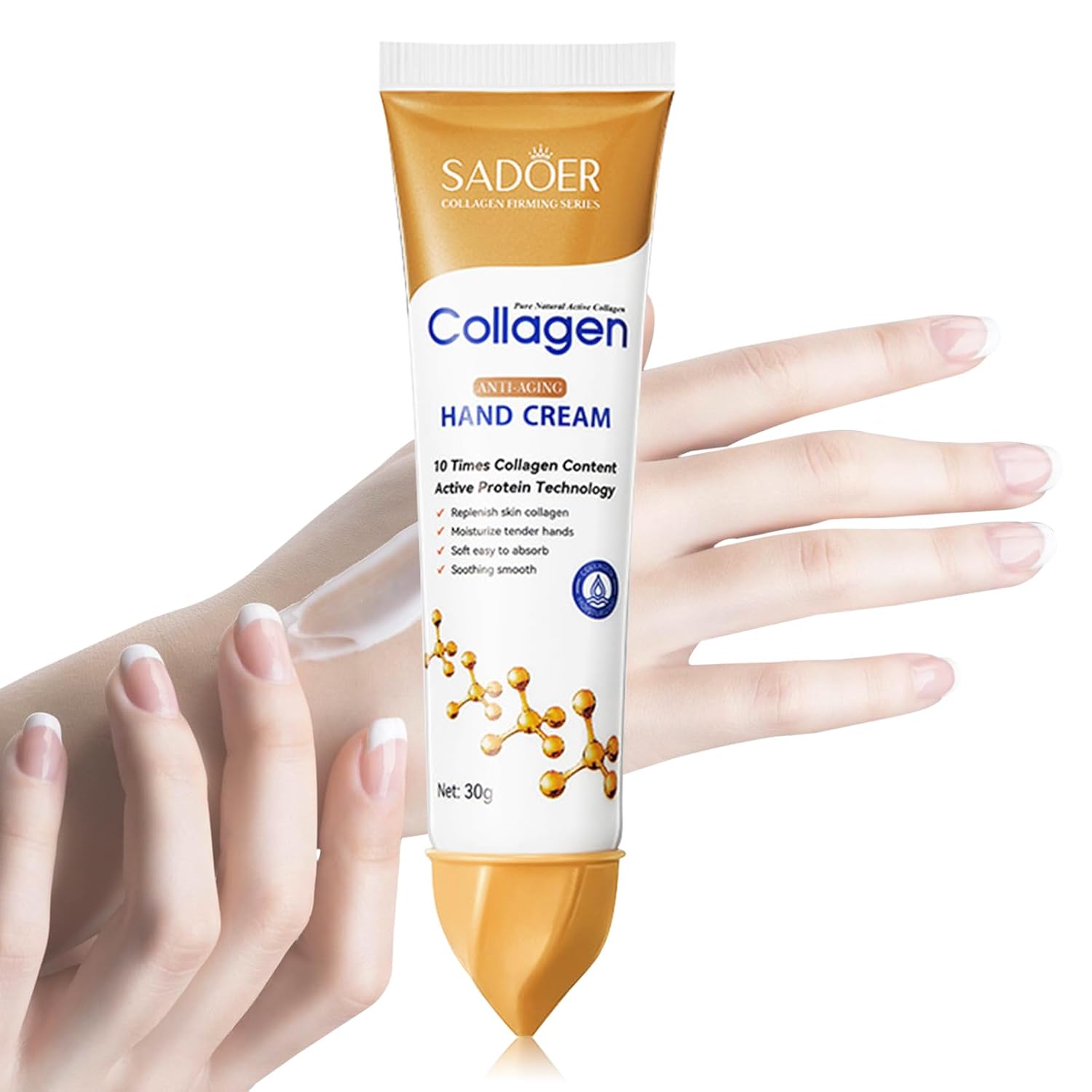 عرض 2 قطعة كريم اليدين المضاد للشيخوخة والكولاجين النشط من سادوير-ANTI-AGING COLLAGEN HAND CREAM