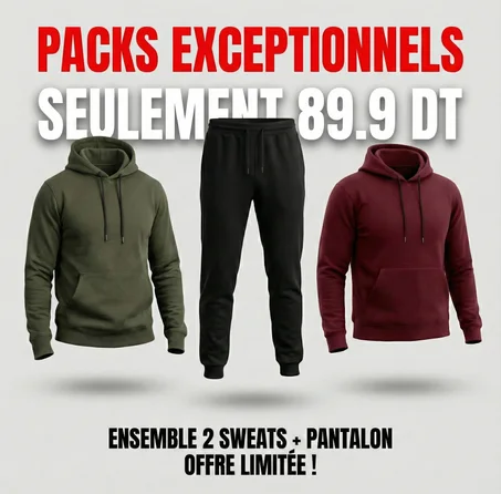 Packs 2 Sweats + Pantalon
