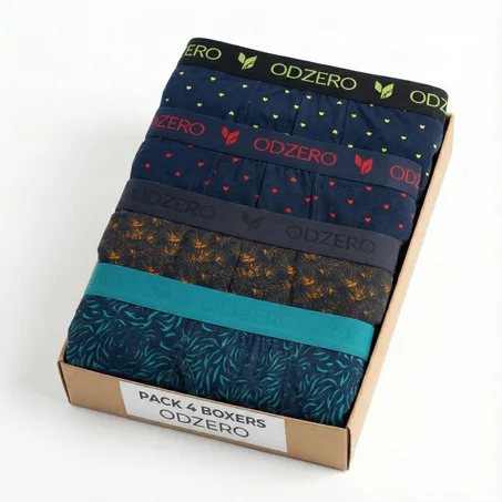 Lot de 4 Boxers à motifs