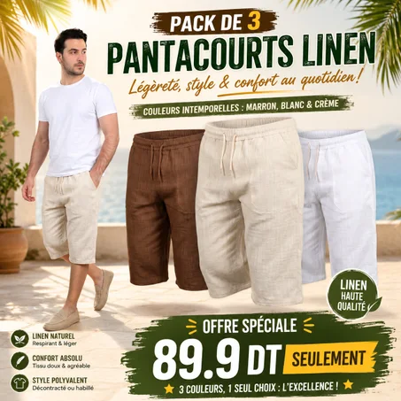 Pack 3 Pantacourts Km