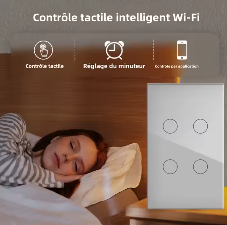 Interrupteur 1/2/3/4 Gang WIFI ROYAL Grande Taille