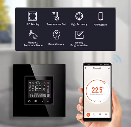 Wifi Thermostat intelligent Chauffe-eau électrique au sol Cuisinière à gaz Contrôleur de température