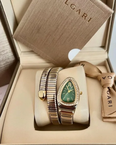 BVLGARI SERPENTI DOUBLE BRACELET DIAMONDS BOITE SIMPLE