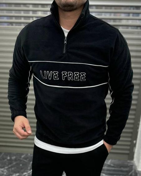 Sweat-shirt polaire col zippé سويت شيرت دافئ أنيق