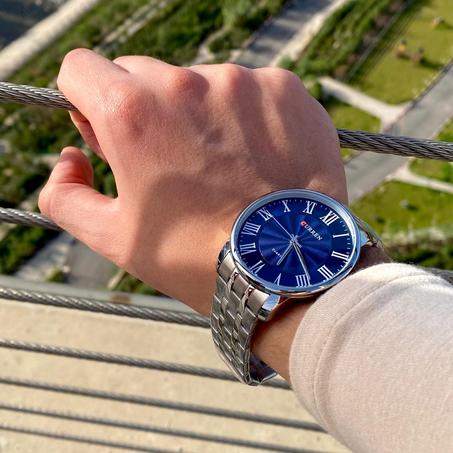 🔥تخفيضات نهاية السنة 2024🔥 "لا تفوت الفرصة لامتلاك ساعة CURREN  الأصلية المذهلة مع علبة اصلية وبطاقة الضمان . اطلب الآن واستمتع بالفخامة  على معصمك!"