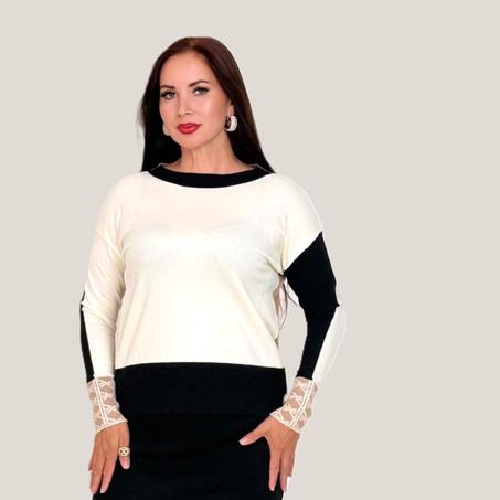 Pull  laine raffiné beige – Élégance intemporelle