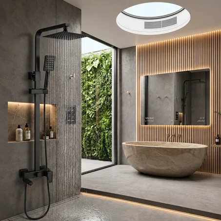 Combine de douche noire BALDINI
