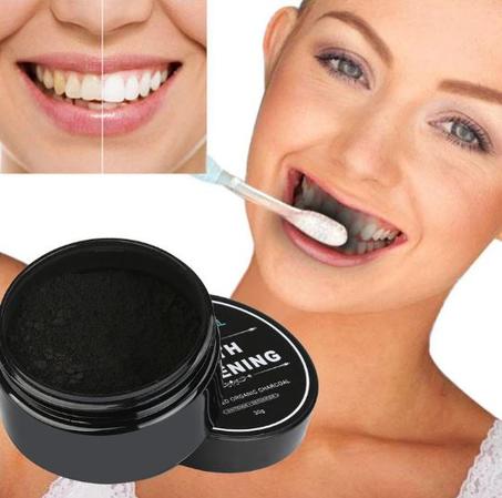 بودرة الفحم النشط لتبييض الاسنان
