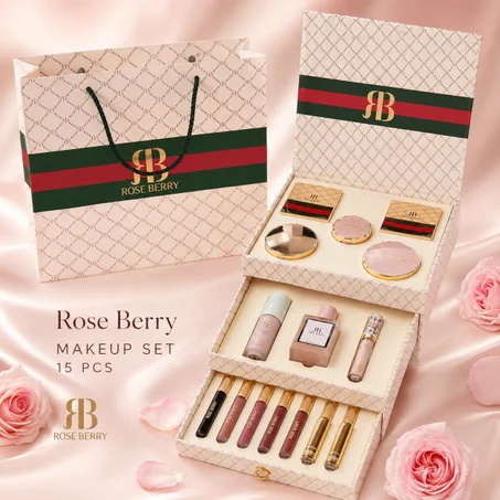 Rose Berry - Coffret Maquillage 15 Pièces