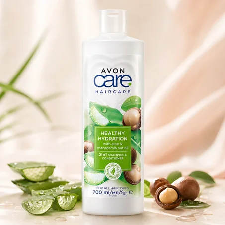 Avon Shampooing et après-shampoing 2 en 1 avec huile d'avocat et d'amande 700 ml