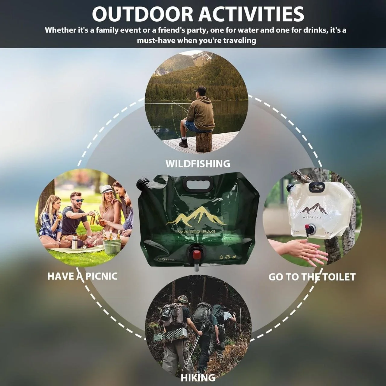 Water Bag 7L  – بسيط وسهل، يوحي بالكيس والسعة