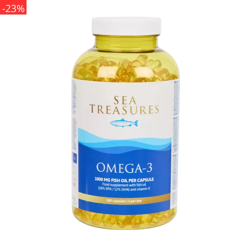OMEGA 3 1000MG 300 CAPSULES – SEA TREASURES